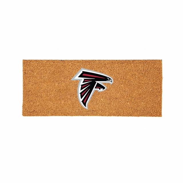 Team Sports America NFL Atlanta Falcons Coir Doormat Official Full Color Team Logo Extra Large Front Door Mat Outdoor Indoor Entrance Rug Non-Slip Welcome Mat for Double Doors Porch Patio