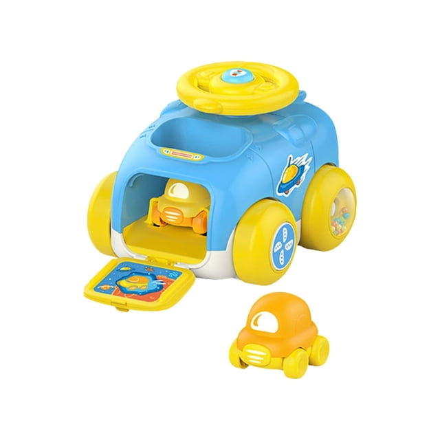EASTIN Toys Baby Toys Cartoon Sliding Mini Catapult Shooting Ejection Track Car Toy Set For Kids Educational Toys Catapult Car Scooter Belt Direction Disc Car Baby Toys