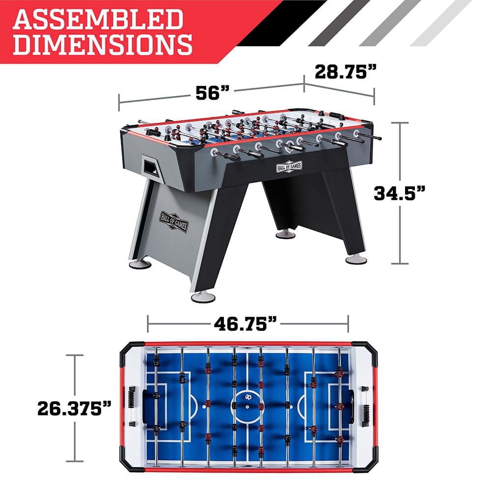 Foosball Table, 56 Arcade Style, Soccer Table, by Hall of Games