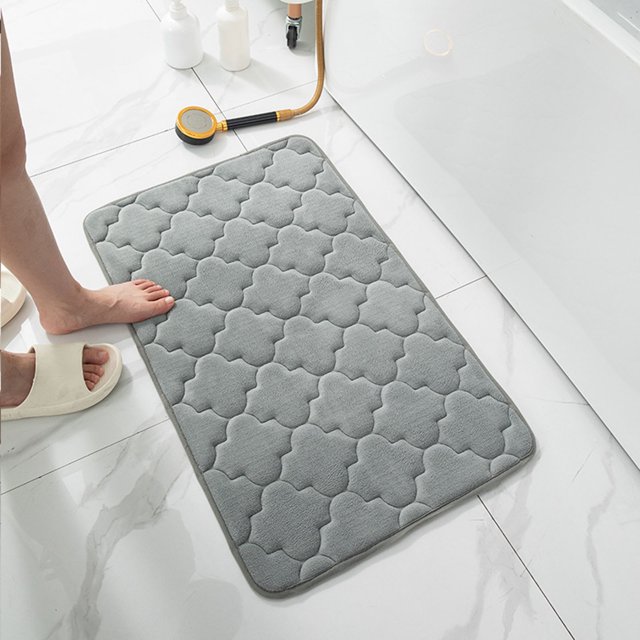 TIMIFIS Bathroom Rugs Entrance Door Mat Bathroom Non Slip Floor Mat Machine Washable Sponge Absorbent Soft Pad Entrance Door