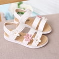 thumbnail image 3 of Rubber Sole Sandals,Flower Design Shoes,Adjustable Straps,Comfortable Outdoor Wear, 3 of 5