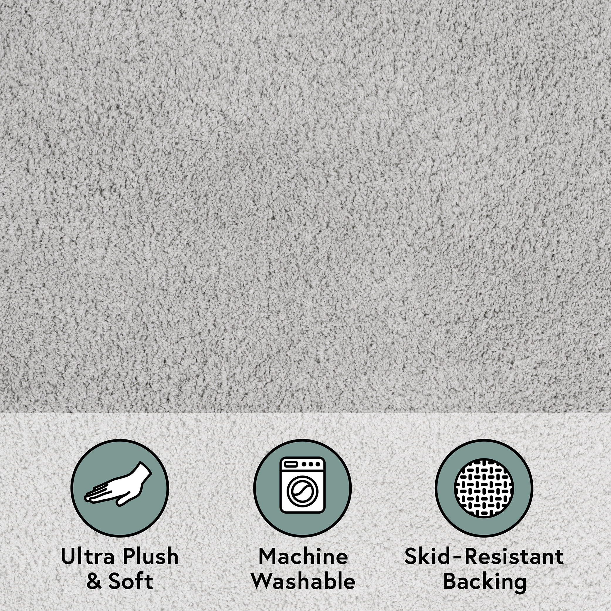 Tapis de bain ultra doux en polyester Better Homes & Gardens, 20 x 34 po, Argent Doux