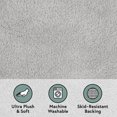 thumbnail image 3 of Better Homes & Gardens Ultra Soft Polyester Bath Rug, 20X34, Soft Silver, 3 of 5