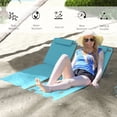 thumbnail image 4 of Outsunny 2 Pcs Chaise Longue de Plage Pliante avec Oreiller, Bleu, 4 of 10
