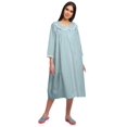thumbnail image 2 of Moomaya Chemise de Nuit en Coton pour Femmes Imprimée à Col Rond avec Patte de Boutonnage, 2 of 6