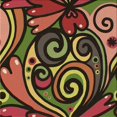 thumbnail image 1 of Ahgly Tapis d'Intérieur Lavable en Machine Carré Rouge Nuit Transitionnel, 5 Pieds Carré, 1 of 7