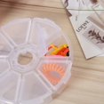thumbnail image 2 of Bgsha Plastic Round 8 Grids Desktop Storage Box Travel Cosmetic Jewelry Organizer, 2 of 9