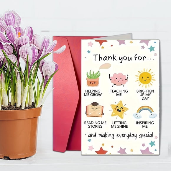 Teacher Appreciation Card - Bulk for for Teacher’s Day Celebrations and Year-Round Gratitude