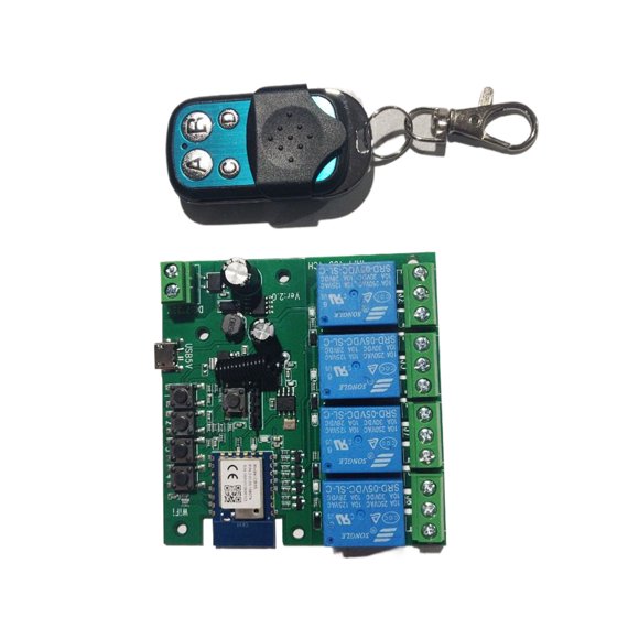 QualitChoice 4CH Wifi Smart Switch Module Tuya Smart Life APP Wireless Control f Google Switch+remote control
