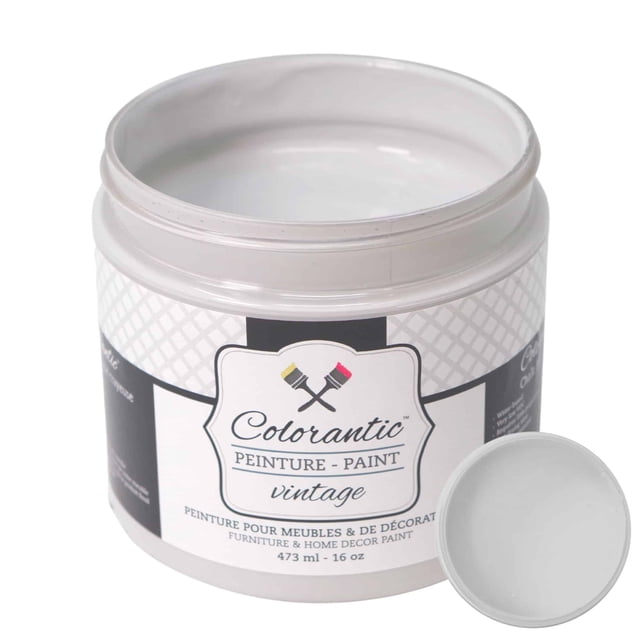 Colorantic | VOLCANO Chalk Paint Based for Furniture DIY - MEDIUM GREY GRAY - 16 oz