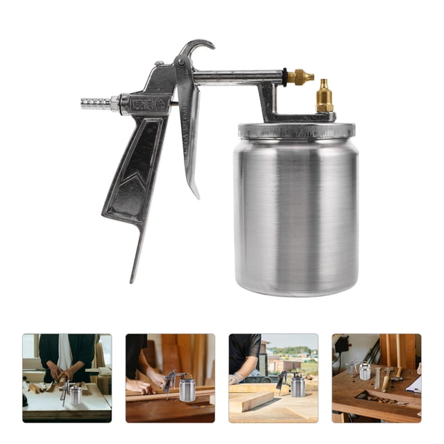 OUNONA High Efficiency Air Compressor Paint Sprayer for Home Use Applications Aluminum 70 oz