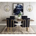 thumbnail image 3 of TOV Furniture Akiko Chaises de Transition en Velours 18.5" Noir (Lot de 2), 3 of 7