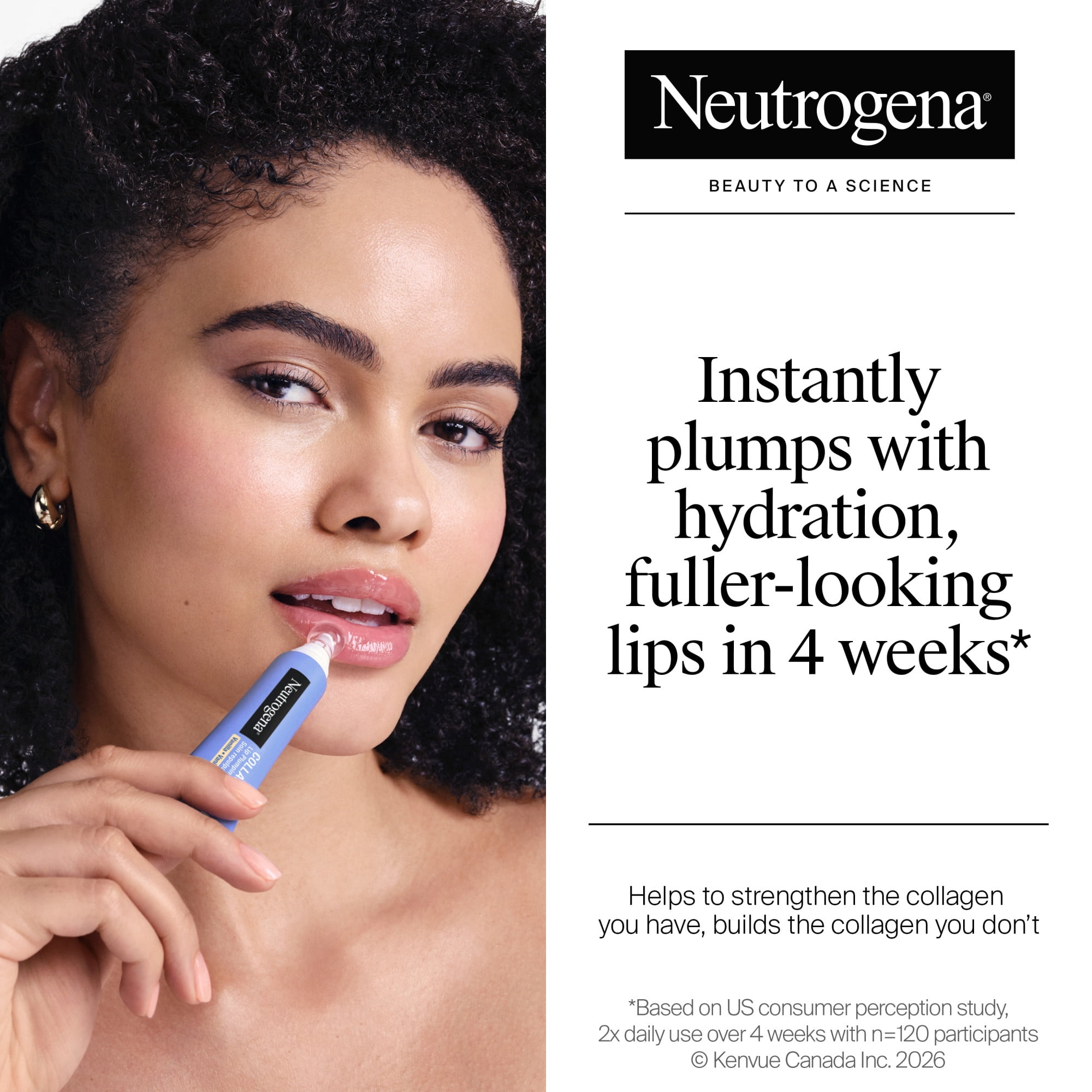Traitement repulpant pour les lèvres Neutrogena Collagen Bank, vanille, 14 ml