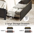 thumbnail image 4 of GUNAITO Full Bed Frame with 2 Drawers Headboard Platform Bed Frame with LED Lights Charging Station Black, 4 of 8
