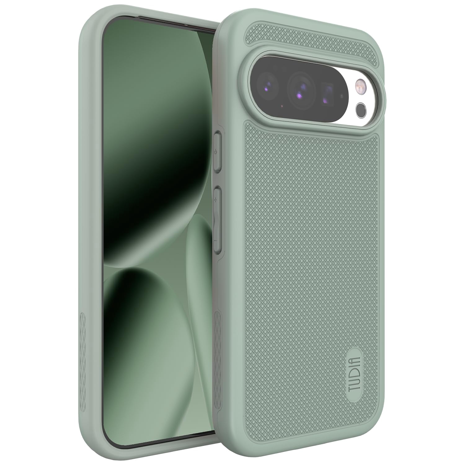 TUDIA MergeGrip for Google Pixel 10 Case and Google Pixel 10 Pro Case 2025 - Green Lily