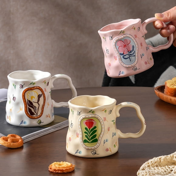 Tasse à Café en Céramique YYV, Tasse Élégante pour la Maison pour Dames pour Café, Thé et Déjeuner, Tasse à Lait de Grande Valeur pour un Usage Quotidien et pour Offrir