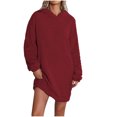 thumbnail image 1 of cfhntfmh Chemises de Nuit pour Femmes Chaudes Manches Longues à Capuche Confortables Robe de Pyjama en Peluche Douce Vêtements de Nuit, 1 of 5