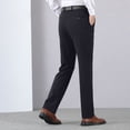 thumbnail image 4 of Dagugfen Mens Dress Pants High Waist Button Fitted Breathable Business Casual Work Pants Solid Color, 4 of 9