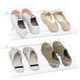 thumbnail image 1 of Gymax Set of 2 Metal Wire Shelving Unit Sloping Shoe Racks w/ Heightened Edge, 1 of 10