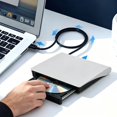 thumbnail image 3 of External USB Powered Optical DVD Drive Plug and Play Portable Desktop Peripheral for Laptop All in One PC Home Data Backup Media Install, 3 of 3