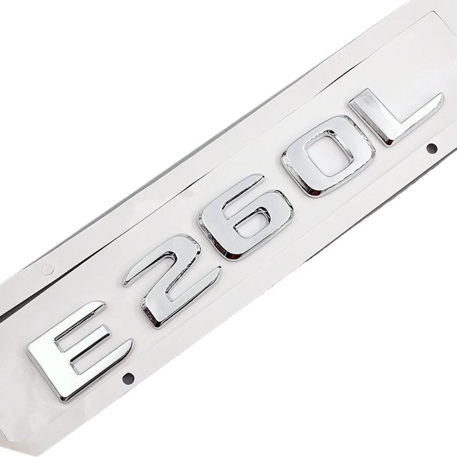 ZWEIP Car Rear Tail Emblem Number Letters Car Sticker For Mercedes Benz E260L E 260L Chrome Silver/ Matte Black