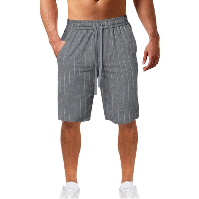 Pantalons à Rayures Verticales pour Hommes de Style Décontracté d'Été