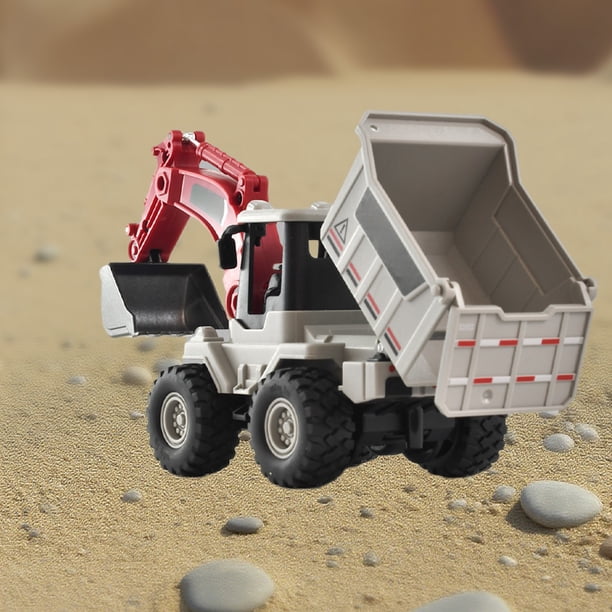 Lot De 6 Véhicules De Construction Miniatures – Pelleteuse, Bulldozer, Camion, Tracteur, Chariot Élévateur – Alliage Et Plastique – Cadeau Garçons Filles 3-6 Ans
