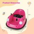 thumbnail image 3 of Costway Ride on Bumper Car for Kids with Remote Control 361 Degree Spin LED Light Pink, 3 of 10