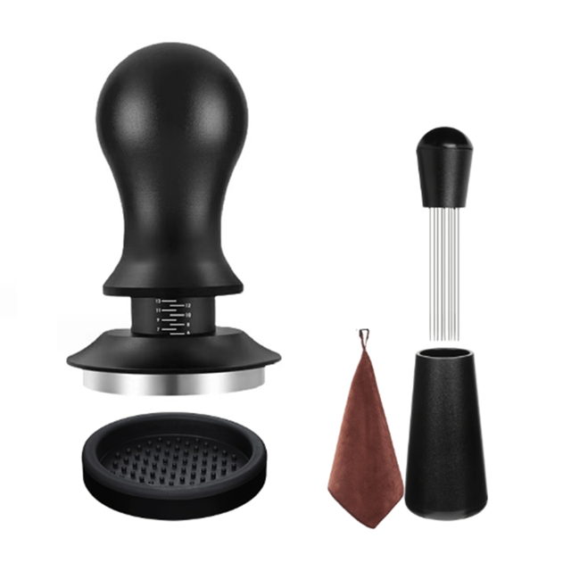 5 PCS Espresso Accessories Coffee Espresso Tamper Set with Espresso Tamper WDT Tool Coffee Stirrer Frothing Pitche 53MM