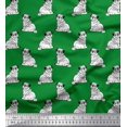 thumbnail image 1 of Soimoi Silk Fabric Pug Dog Print Fabric by The Yard 42 Inch Wide, 1 of 3
