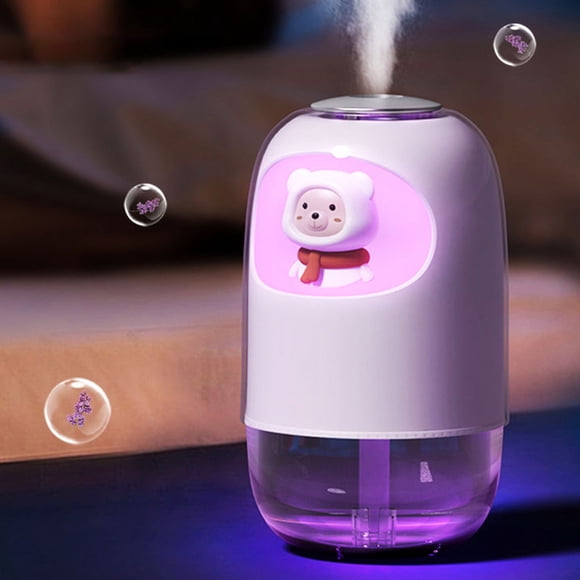Car Aroma Diffuser Bear Car Humidifier Mute Humidifier Cute Portable Car Dry Humidifier Mini Aroma Oil Long-lasting Light Aroma Roof Star Ambient Light