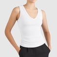 thumbnail image 2 of Women's Fashion Casual Tight V Neck Ribbed Knit Sleeveless Vest, 2 of 4