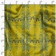 thumbnail image 2 of Soimoi Yellow Poly Georgette Fabric Leaf Floral Printed Craft Fabric by the Yard 42 Inch Wide, 2 of 6