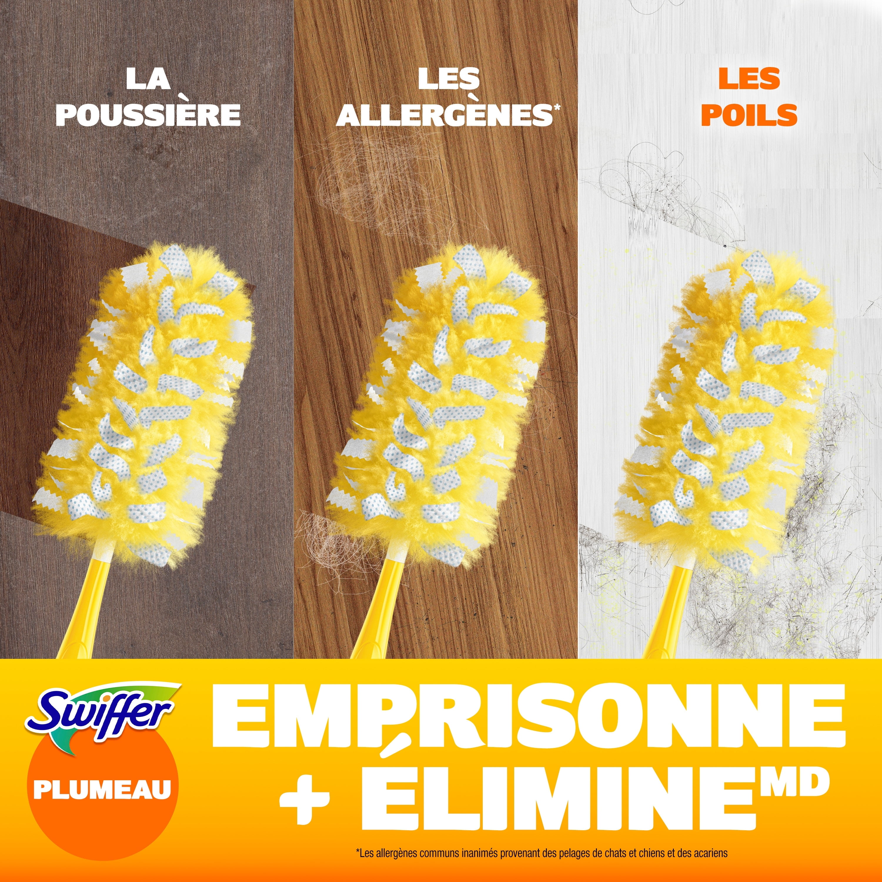 Recharges de plumeaux Swiffer multi-surfaces ultra résistants pour nettoyer, sans parfum, 3 unités