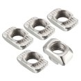 thumbnail image 1 of Unique Bargains Sliding T Slot Nuts, M5 Half Round Roll In T-Nut for 2020 Series Aluminum Extrusion Profile, Carbon Steel Nickel-plated,, 1 of 5