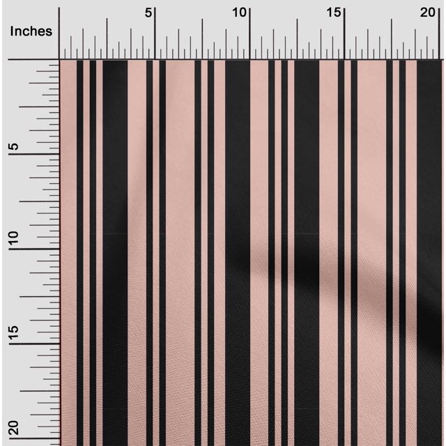 oneOone Georgette Viscose Fabric Bayadere Stripe Print Fabric BTY 42 Inch Wide