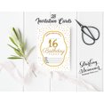 thumbnail image 3 of Darling Souvenir White Birthday Invitation Card Printable Fill or Write In Blank Invites Party Supplies Pack Of 28 5 x 7 Inches, 3 of 5