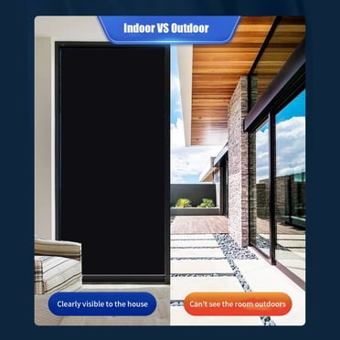 TopLLC Shaded Window Film Window Security Cover For Glass Removable Opaque Room Darkening Dark Black Out Window Cover Tint Shades For Home Day Sleep Light Blocker Window film