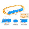 thumbnail image 2 of Assembled Rail Cars Puzzle Toy Diy Train Track Plastic Six Rails Blue Durable Three Carriages Children‘S Toys, 2 of 11