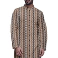 thumbnail image 4 of Atasi Button Down Asymmetric Printed Long Sleeve Rayon Kurta Pyjama Set, 4 of 4