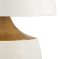 thumbnail image 2 of Bouclair White Ceramic and Wood Table Lamp, 2 of 7