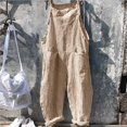 thumbnail image 2 of 2025 Combinaison pour Femmes Combinaison à Rayures en Lin pour Femmes Combinaison en Denim Femme Été Décontractée Coupe Ample Combinaison en Jean Bretelle Ajustable Salopette Sans Manches Combinaisons pour Femmes Été Sarouel Grand, 2 of 7
