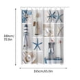 thumbnail image 3 of RXIRUCGD Beach Shower Curtain Seashell Beach Theme Starfish Shell Waterproof Fabric Bathroom, 3 of 3