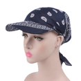 thumbnail image 1 of Kcodviy Hat Cap Baseball Towel Home Brewing Hat Retro Muslim Wrap Women Rolling Stripe Hat Floral Turban Baseball Caps, 1 of 1