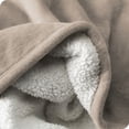 thumbnail image 4 of Bare Home Couverture de Lit en Sherpa Pelucheuse - Duveteuse et Douce - Réversible - Légère - Lit Simple/simple TG, Taupe Pâle, 4 of 7