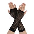 thumbnail image 1 of Unique Bargains Gants Résille Sans Doigts Longueur Coude pour Femmes 2 Paires, 1 of 5