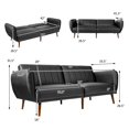 thumbnail image 3 of Giantex Canapé-Lit 3 Places, Futon Convertible avec Éponge Haute Densité et Dossier Réglable, Canapé-Lit Pliable Lounge, Noir, 3 of 6