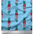 thumbnail image 1 of Soimoi Rayon Fabric Leaves & Floral Block Print Sewing Fabric Yard 56 Inch Wide, 1 of 3