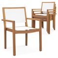 thumbnail image 1 of Costway Stackable Dining Chair Set of 4 with Wear-resistant Fabric & Breathable Backrest, 1 of 9