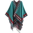thumbnail image 1 of LinYooLi Poncho Ouvert à Franges pour Femmes, Cardigan, Cape, Couverture pour Fête, Voyage, Bureau, 1 of 6